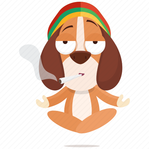 Beagle, emoji, emoticon, smiley, smoking, sticker icon - Download on Iconfinder