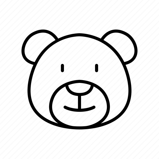 Grizzly, head, animal, cartoon, bear icon - Download on Iconfinder