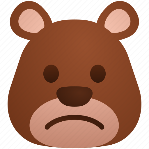 Avatar, bear, emoji, emoticon, expression, face, sad icon - Download on Iconfinder