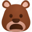 bear, emoji, emoticon, expression, shocked, surprised 