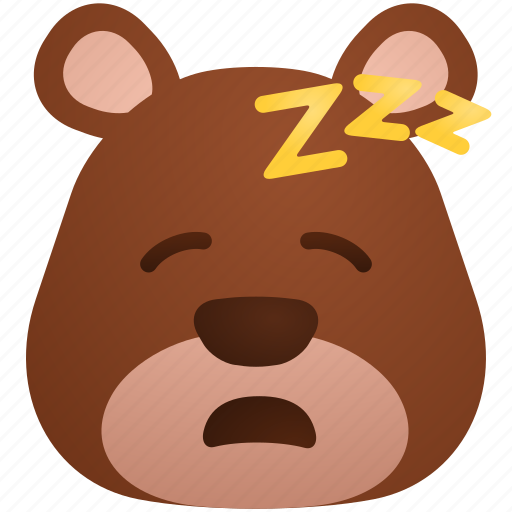 Animal, bear, emoji, night, sleep icon - Download on Iconfinder