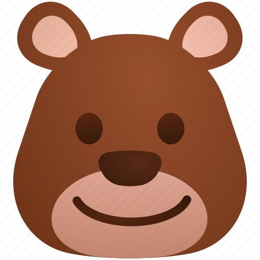 Bear, cartoon, emoticon, face, happy, smile, smiley icon - Download on Iconfinder