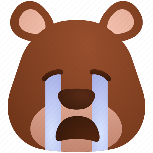 Animal, bear, cry, emoji, sob, sticker icon - Download on Iconfinder
