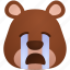 animal, bear, cry, emoji, sob, sticker 