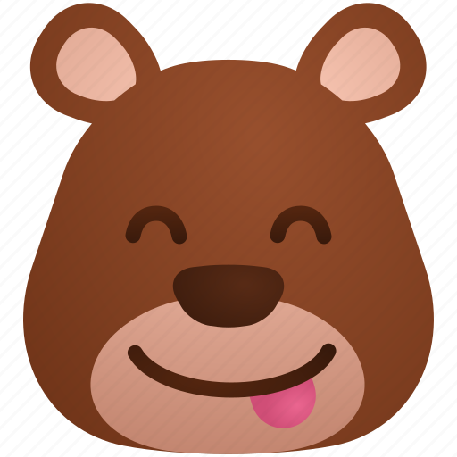 Bear, emoticon, emoticons, expression, face, smiley, sticker icon - Download on Iconfinder