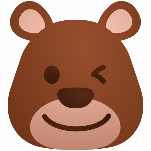 Avatar, bear, emoticon, happy, smiley, sticker, wink icon - Download on Iconfinder