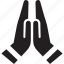 hand, pray, gesture, together 
