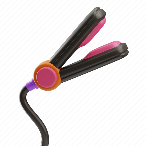 Hair, straightener, makeup, cosmetic, brush, woman, mascara 3D illustration - Download on Iconfinder