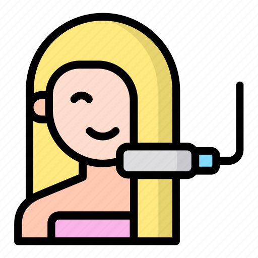 Beauty, hair, straightener, salon, woman icon - Download on Iconfinder