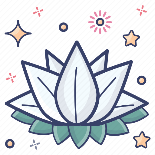Decorative flower, flower, flower design, generic flower, lotus, tropical flower icon - Download on Iconfinder
