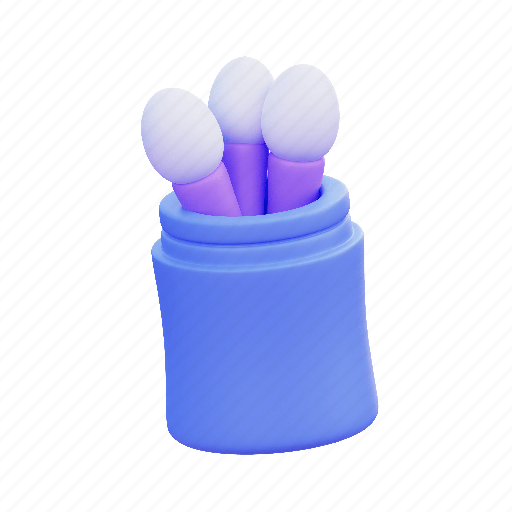 Cotton, swab, beauty, treatment, cosmetic 3D illustration - Download on Iconfinder