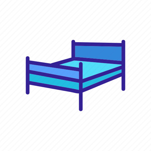 Bed, furniture, home, interior, modern, room, silhouette icon - Download on Iconfinder