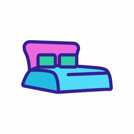 Bed, furniture, home, house, interior, room, silhouette icon - Download on Iconfinder