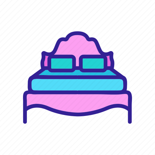 Bed, bedding, bedroom, comfortable, drawing, furniture, sleep icon - Download on Iconfinder