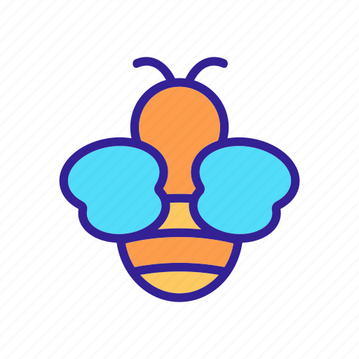 Bee, contour, flower, insect, nature icon - Download on Iconfinder