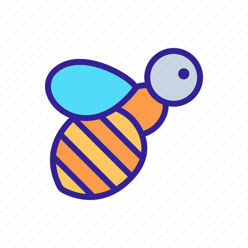 Bee, contour, insect, nature icon - Download on Iconfinder