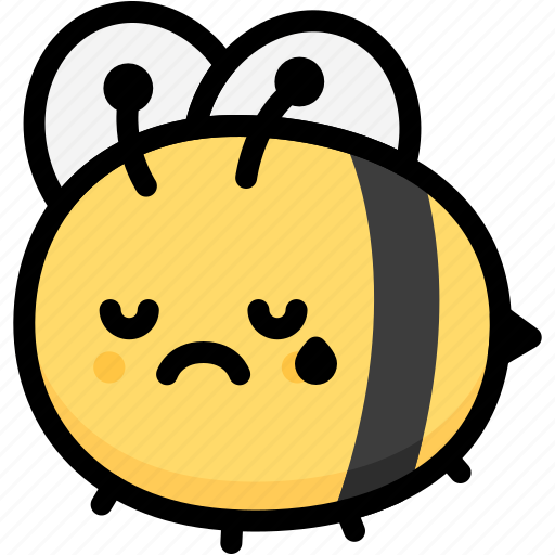 Bee, cry, emoji, emotion, expression, face, feeling icon - Download on Iconfinder