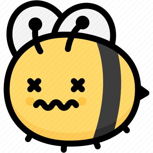 Bee, dead, emoji, emotion, expression, face, feeling icon - Download on Iconfinder