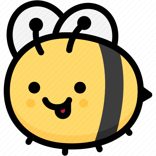 Bee, emoji, emotion, expression, face, feeling, naughty icon - Download on Iconfinder