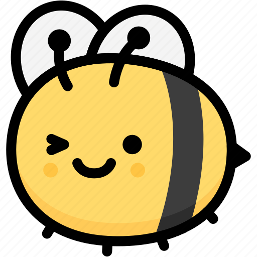 Bee, emoji, emotion, expression, face, feeling, smile icon - Download on Iconfinder