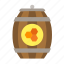 honey, barrel, bee, apiary, apiculture, storage, sweet