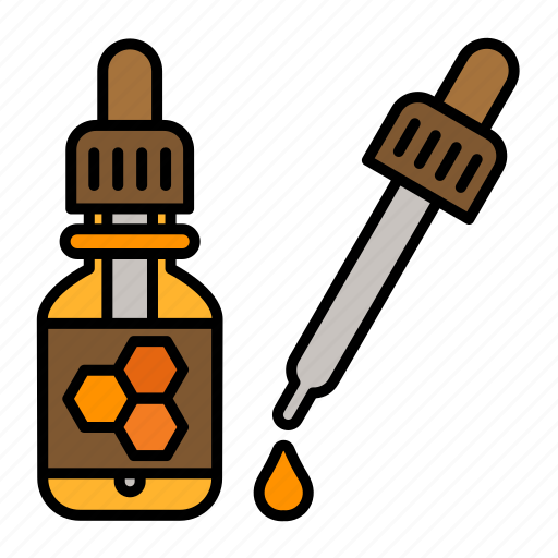 Bee, beehive, bottle, honey, honeycomb, propolis, tincture icon - Download on Iconfinder