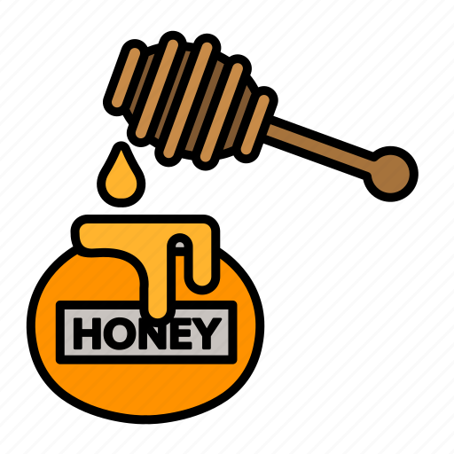 Dip, honey, honey dipper, honey stick, honey wand, sweet, honey spoon icon - Download on Iconfinder