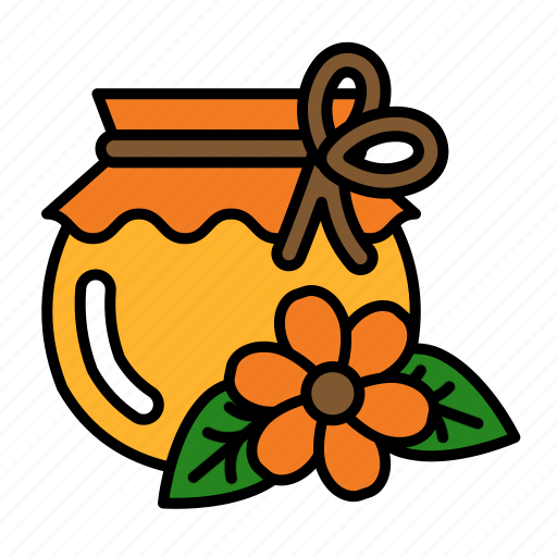 Honey, apiary, juice of flower, nectar of flowers, honey jar, honey pot, honeycomb icon - Download on Iconfinder