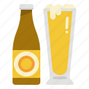 beer, bottle, drink, glass