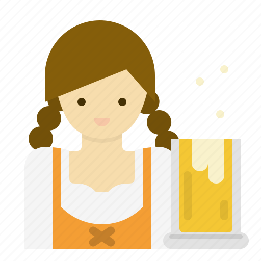 Beer, celebration, festival, german, oktoberfest, traditional, woman icon - Download on Iconfinder