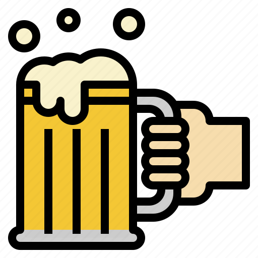 Beer, hand, holding, mug icon - Download on Iconfinder