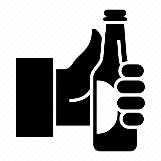 Beer, beer bottle, hand, hand bottle, keep icon - Download on Iconfinder