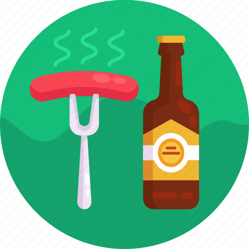 Alcohol, drink, beer bottle, sausage, food, food and beer, beer icon - Download on Iconfinder
