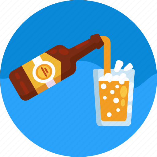 Alcohol, beer bottle, glass, drink, beer icon - Download on Iconfinder