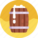 alcohol, beer, barrel
