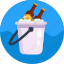 alcohol, ice bucket, beer bottle, bucket, beer, ice 