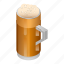 alcohol, bar, beer, beverage, cartoon, isometric, mug 