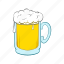 alcohol, ale, beer, cartoon, drink, glass, mug 