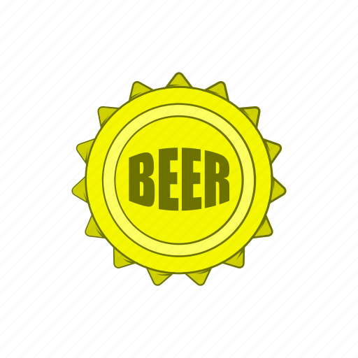 Alcohol, bar, beer, beverage, cap, cartoon, metal icon - Download on Iconfinder