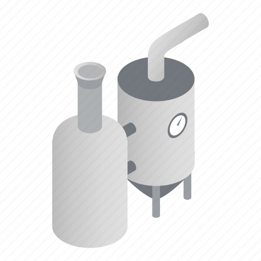 Alcohol, beer, brewery, factory, isometric, metal, tank icon - Download on Iconfinder