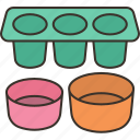 silicone, cup, mold, bakery, container