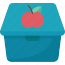 fruits, box, apple, fruit, storage