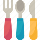 utensils, cutlery, spoon, knife, fork