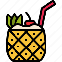 pineapple, juice, beverage, drink, food, restaurant, menu