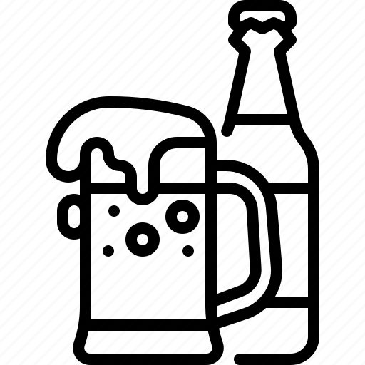 Beer, bottle, glass, pine, drink, beverage, alcohol icon - Download on Iconfinder