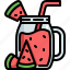 watermelon, juice, drink, beverage, glass, fruit 