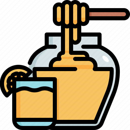 Honey, drink, beverage, lemon, glass icon - Download on Iconfinder