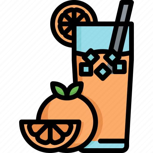 Orange, juice, fruit, glass, drink, beverage, cup icon - Download on Iconfinder