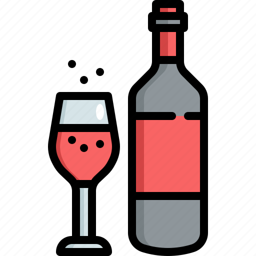 Wine, alcohol, bottle, glass, drink, beverage icon - Download on Iconfinder