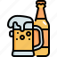 beer, pine, alcohol, bottle, drink, beverage, glass 